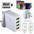  Indonesia Direct  4 Multi Port Fast Quick Charge QC 3 0 USB Hub Wall Charger Adapter UK Plug white