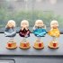  Indonesia Direct  4Pcs Set Spring Cute Cartoon Little Monk Doll Decoration Auto Dashboard Shaking Head Ornament