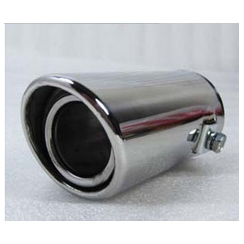 ID 51mm Inlet Diameter Stainless Steel Slanting Round Exhaust Muffler Pipe Modified Tail Throat A2X