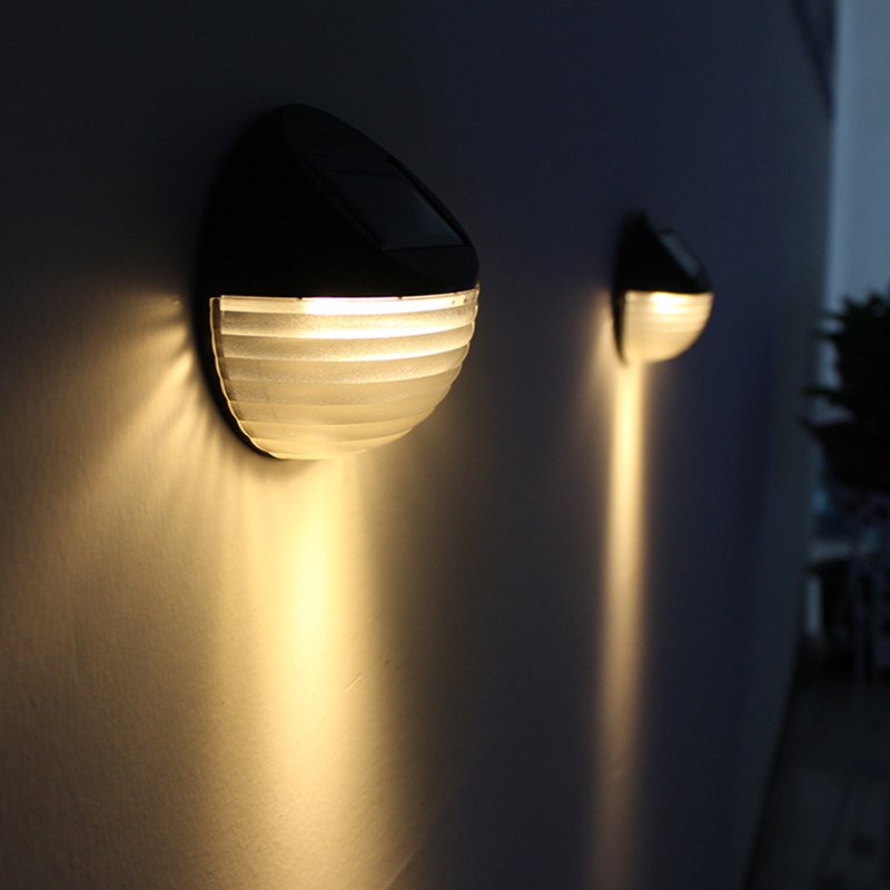 ID 6LED Outdoor Solar-powered Fence Lamp Garden Landscape Light Decoration  warm light