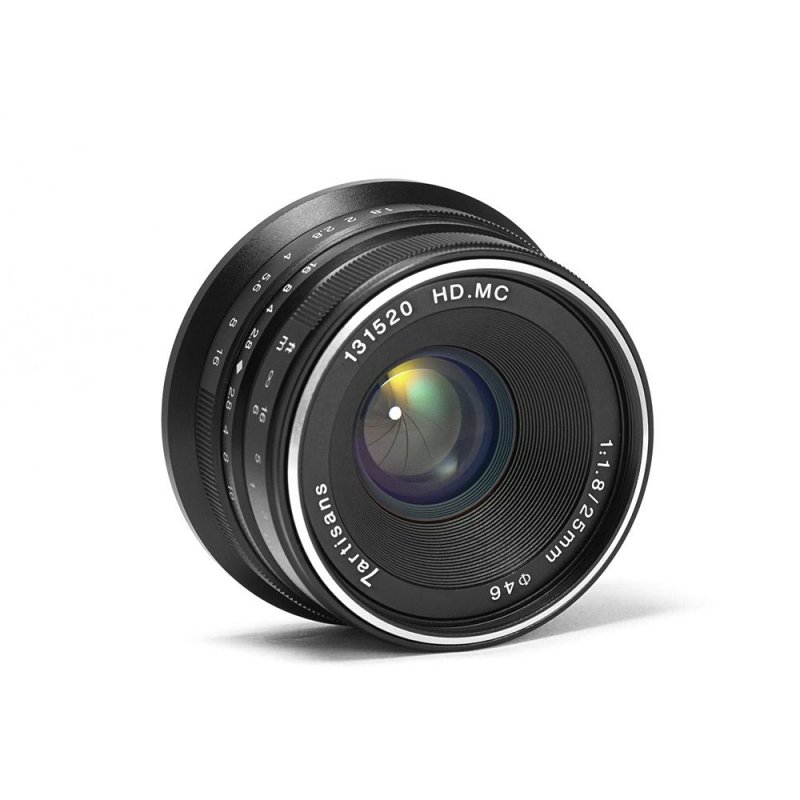 [Indonesia Direct] 7 artisans 25mm F1.8 Manual Focus Prime Fixed Lens for Cameras Black Macro 4/3 interface