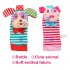  Indonesia Direct  Acekid Baby Rattle Set  4Pcs Wrist Rattle and Socks Toys Set Toddler Soft Animal Toys Pig and Puppy