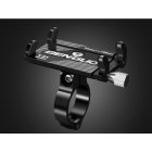 ID Aluminum Alloy Motorcycle Bike Bicycle MTB Handlebar Cell Phone GPS Holder Mount black