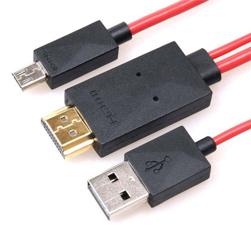 [Indonesia Direct] Android Hdmi Hd Video Cable for Samsung S3 S4 S5 Note2 Note3 Note4 red