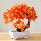 ID Artificial Potted Plant for Home Dining-table Office Decoration Orange