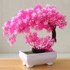 [Indonesia Direct] Artificial Potted Plant for Home Dining-table Office Decoration Pink