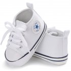[Indonesia Direct] Baby Shoes Soft Sole Fashion Canvas Infant Toddler Sports Leisure Shoes white_11CM