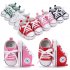  Indonesia Direct  Baby Shoes Soft Sole Fashion Canvas Infant Toddler Sports Leisure Shoes white 11CM