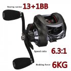  Indonesia Direct  Baitcasting Reel Left   Right Handed Strong Metal Drop Design Bearings Drum Fishing Reel for Boat Ocean Fishing Right hand wheel dark green