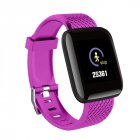 [Indonesia Direct] Bluetooth Heart Rate Blood Pressure Smart Watch Fitness Tracker Bracelet purple