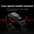  Indonesia Direct  Bluetooth Smart Watch Heart Rate Blood Pressure Monitor Fitness Tracker Bracelet black