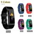  Indonesia Direct  Bluetooth Smart Watch Heart Rate Blood Pressure Monitor Fitness Tracker Bracelet black