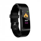 [Indonesia Direct] Bluetooth Smart Watch Heart Rate Blood Pressure Monitor Fitness Tracker Bracelet black