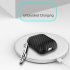  Indonesia Direct  Carbon Fiber ShockProof for Apple AirPods Soft Protective Case Keychain Buckle blue