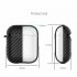  Indonesia Direct  Carbon Fiber ShockProof for Apple AirPods Soft Protective Case Keychain Buckle blue
