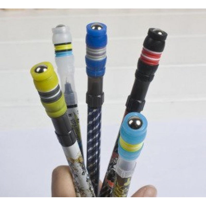 [Indonesia Direct] Cartonn Muster Drehen Pen Spinning Pen V.7.0 (Zufällige Formen)