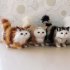  Indonesia Direct  Crafts Simulation Animal Simulation Cute Cat Car Ornaments Gifts Home Accessories Red and yellow 12 6 12cm
