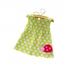[Indonesia Direct] Cute Cartoon Newborn Baby Printing Sleeveless Dress Casual Round Neck Skirt Green Wave Point Beetle_0-1 years old skirt, 1-2 years old tops