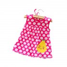 ID Cute Cartoon Newborn Baby Printing Sleeveless Dress Casual Round Neck Skirt Rose red pear_0-1 years old skirt, 1-2 years old tops
