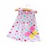  Indonesia Direct  Cute Cartoon Newborn Baby Printing Sleeveless Dress Casual Round Neck Skirt Rose red pear 0 1 years old skirt  1 2 years old tops
