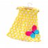  Indonesia Direct  Cute Cartoon Newborn Baby Printing Sleeveless Dress Casual Round Neck Skirt Yellow wave point butterfly 0 1 years old skirt  1 2 years old to