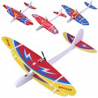 ID DIY Biplane Glider Foam Powered Flying Plane Rechargeable Electric Aircraft Model Science Educational Toys for Children Random Color Random Color