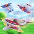  Indonesia Direct  DIY Biplane Glider Foam Powered Flying Plane Rechargeable Electric Aircraft Model Science Educational Toys for Children Random Color Random C