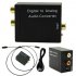  Indonesia Direct  Digital Optical Coax to Analog RCA L R Audio Converter Adapter with Fiber Cable   USB Cable   Mainframe black