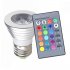  Indonesia Direct  E27 Remote Control LED Light Bulb RGB Multi Colors Change Lamp for Party KTV Dance Ball Aluminum color 9   6   6