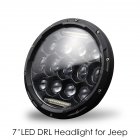 [Indonesia Direct] High Power H4/H13 7 Inch 300w Round LED Headlights Turn Signal Light White DRL white_6500K