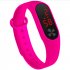  Indonesia Direct  LED Simple Watch Hand Ring Watch Led Sports Fashion Electronic Watch black