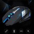  Indonesia Direct  LED Wireless Optical Gaming Mouse Rechargeable X7 High Resolution Mouse black