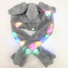  Indonesia Direct  Lighting Lovely Cartoon Jumping Animal Ears Soft Plush Hat Air Bladder Cap Elephant