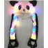  Indonesia Direct  Lighting Lovely Cartoon Jumping Animal Ears Soft Plush Hat Air Bladder Cap Panda 1