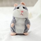 ID Lovely Talking Plush Hamster Toy, Can Change Voice, Record Sounds, Nod Head or Walk, Early Education for Baby, Different Size for Choice