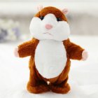 ID Lovely Talking Plush Hamster Toy, Can Change Voice, Record Sounds, Nod Head or Walk, Early Education for Baby, Different Size for Choice