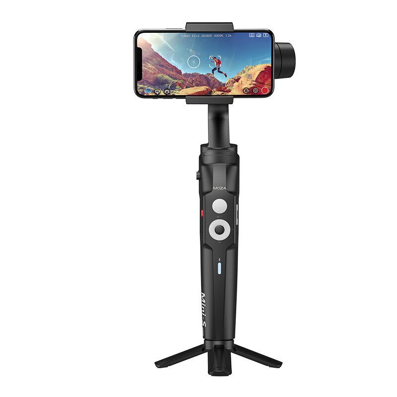 [Indonesia Direct] MOZA Mini-S 3-Axis Foldable Smartphone Gimbal Stabilizer of Smart Camera for Motion Recording  black