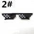  Indonesia Direct  Men Women Glasses Thug Life 8 Bit MLG Pixelated Sunglasses for Minecraft players