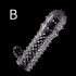  Indonesia Direct  Men Silicone Spike Dotted Ribbed Clear Condom Penis Extension Sleeve Adult Sex Toy  A type Spike Sleeve