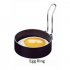  Indonesia Direct  Nonstick Stainless Steel Handle Round Egg Rings Fried Egg Mold Shaper Pancakes Molds Ring Cooking Tools Black