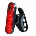[Indonesia Direct] Red LED Rear Bike Light USB Rechargeable Ultra Bright Powerful Safety Warning Taillight red