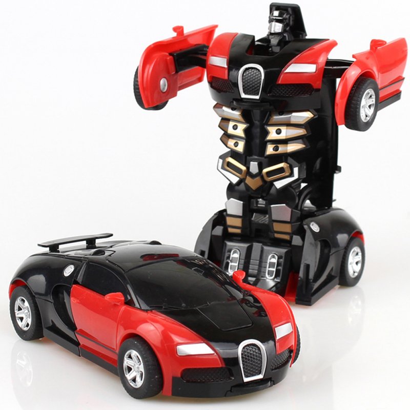 ID Rescue Bots Deformation Transformer Car One-Step Car Robot Vehicle Model Action Figures Toy Transform Car for Kids red