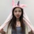  Indonesia Direct  Summer Cute Funny Girl Women Hat with Moving Ears