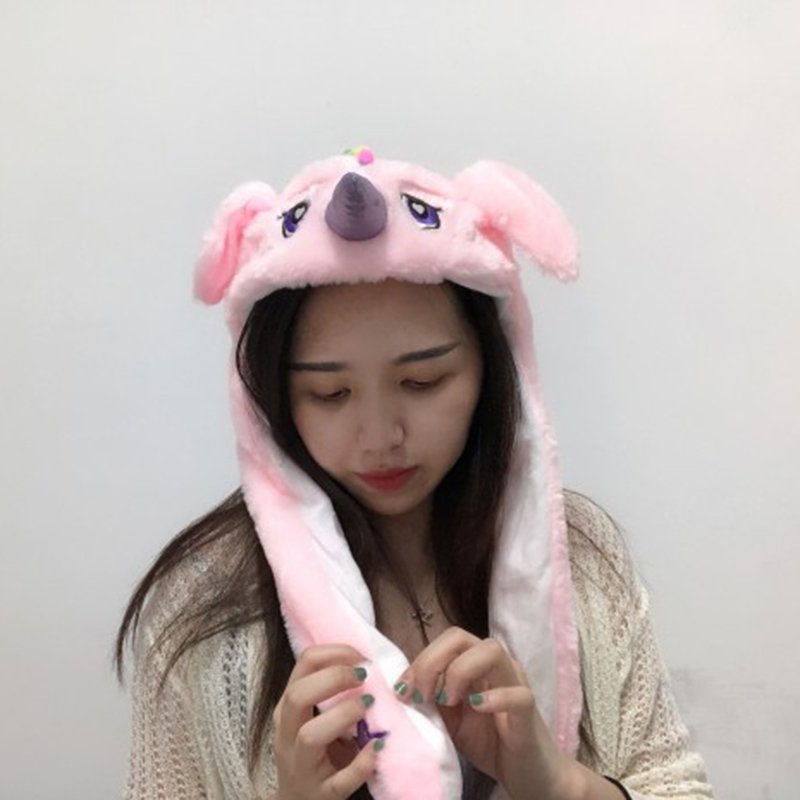 [Indonesia Direct] Summer Cute Funny Girl Women Hat with Moving Ears
