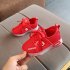  Indonesia Direct  Unisex Children LED Light Shoes Sports Casual Anti skid Baby Breathable Shoes  red 23 inner length 14cm
