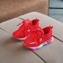 Indonesia Direct  Unisex Children LED Light Shoes Sports Casual Anti skid Baby Breathable Shoes  red 23 inner length 14cm