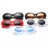  Indonesia Direct  Vintage Oval Round Sunglasses Men Women UV400 Shades Mirrored Glasses Lens