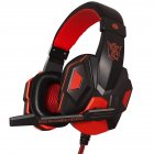 [Indonesia Direct] Wired Gaming Headset Headphone for PS4 Xbox One Nintend Switch iPad PC red