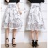  Indonesia Direct  Women Summer Fashion Mesh Printing High Waist A line Tutu Skirt red One size