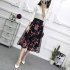  Indonesia Direct  Women Summer Fashion Mesh Printing High Waist A line Tutu Skirt red One size